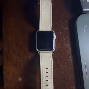 Apple Watch series 1 38 mm with genuine leather rose gold band for sale